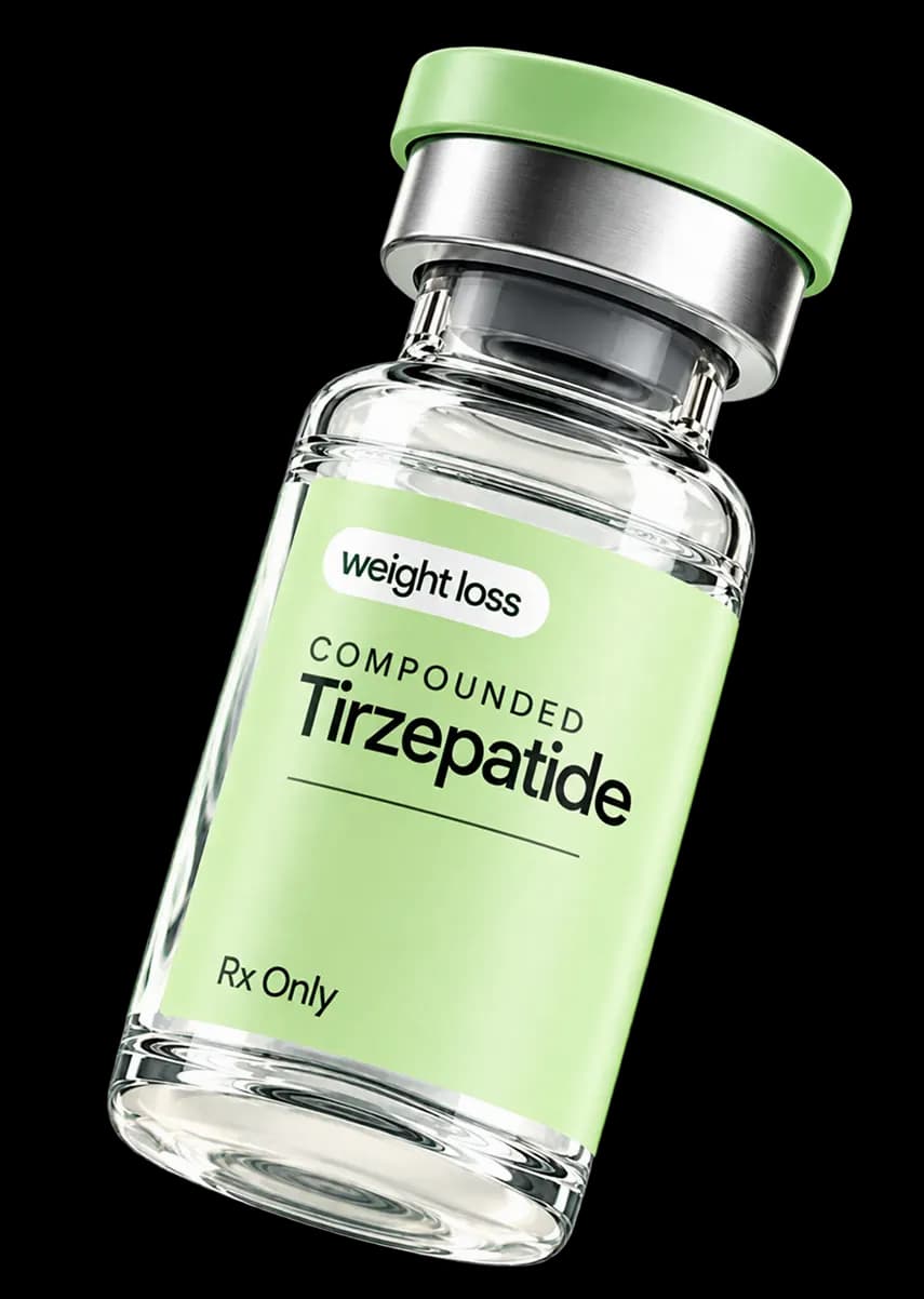 Compounded tirzepatide multi-dose vial